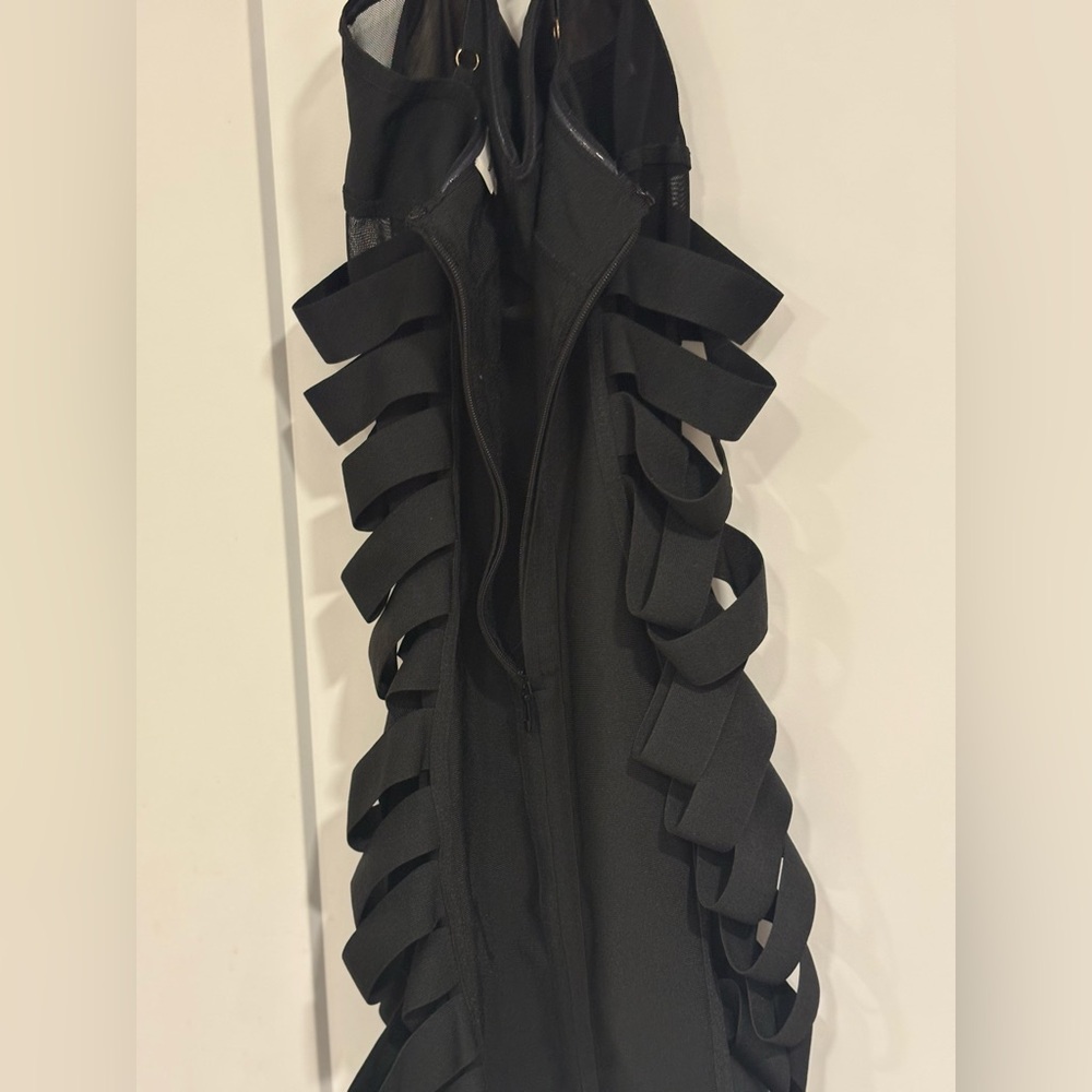 Superdown Black Backless Ruffle Dress - Picture 2 of 3